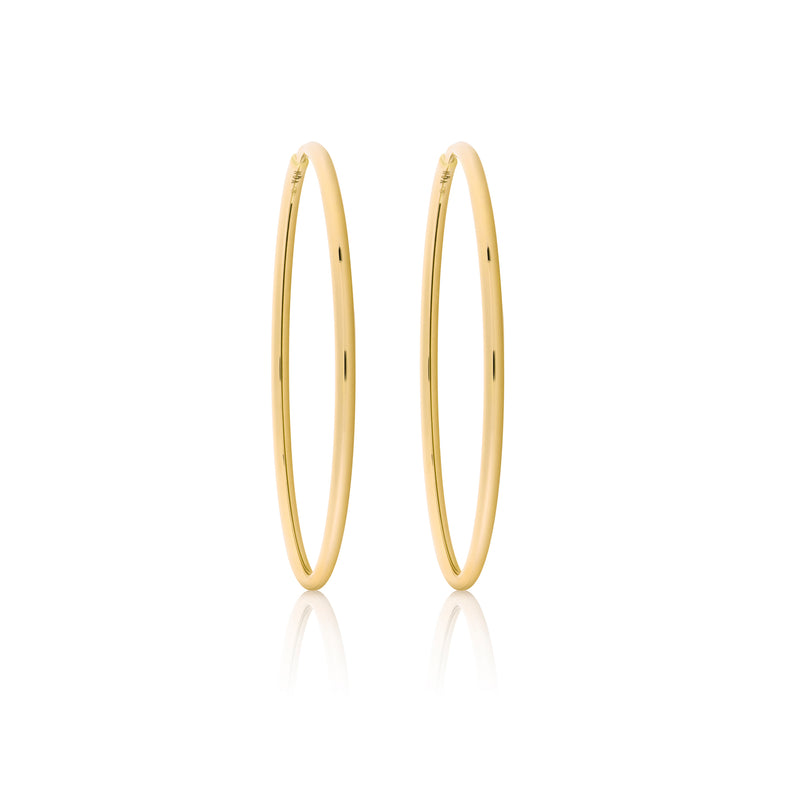 d'Oro Hoops, Small, Yellow Gold