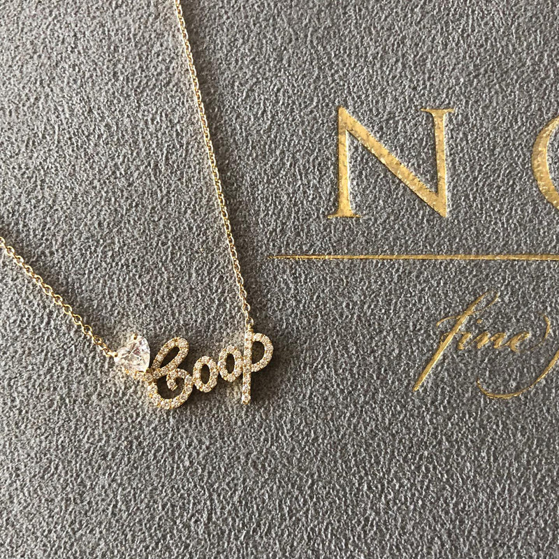 personalised diamond name necklace form noa fine jewellery