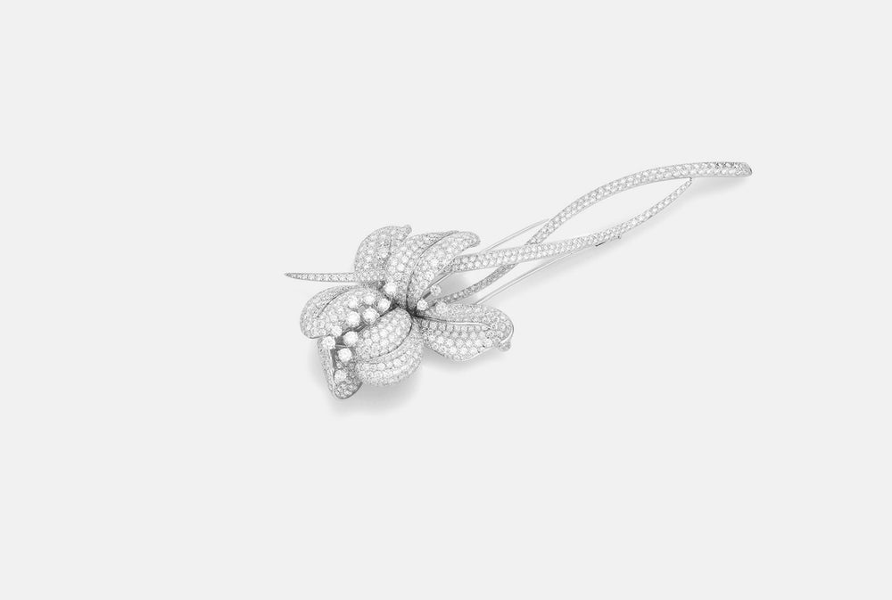 Diamond lily brooch from NOA's High Jewellery