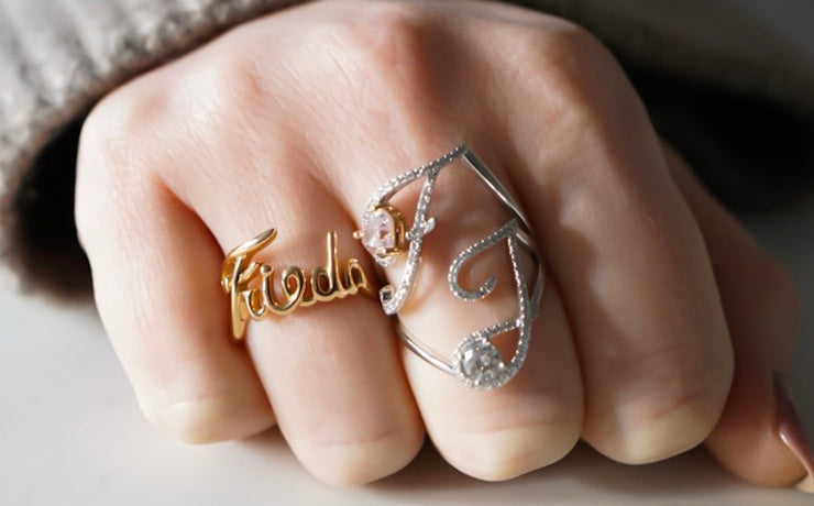 Name ring design discount