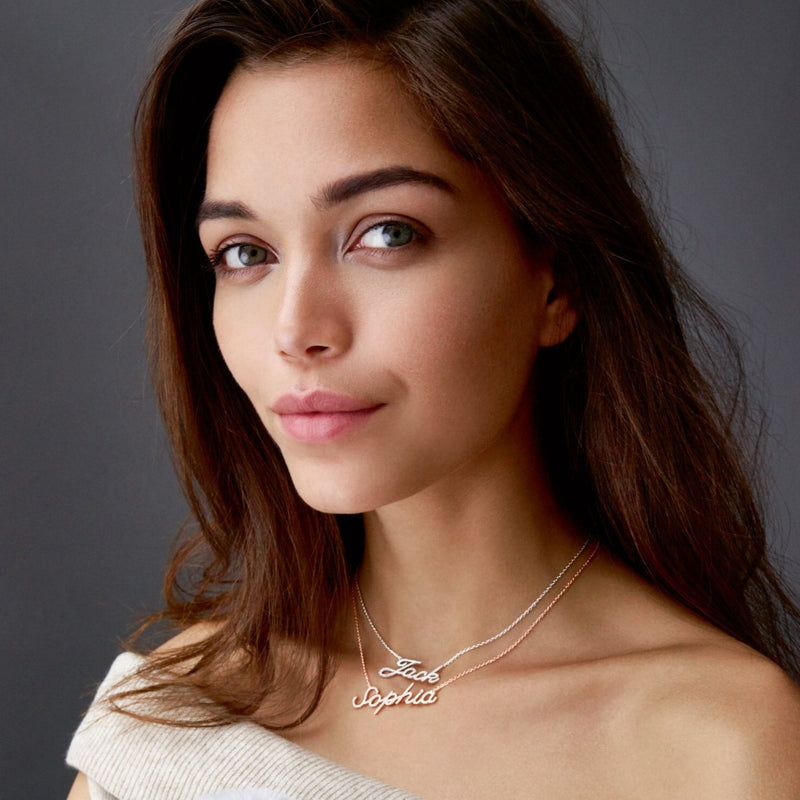 Personalised Diamond Pave Name Necklace