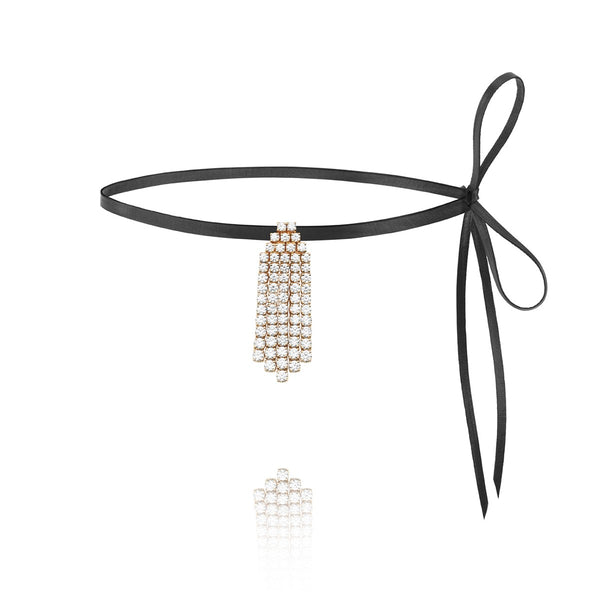 Diamond Ray white diamond choker