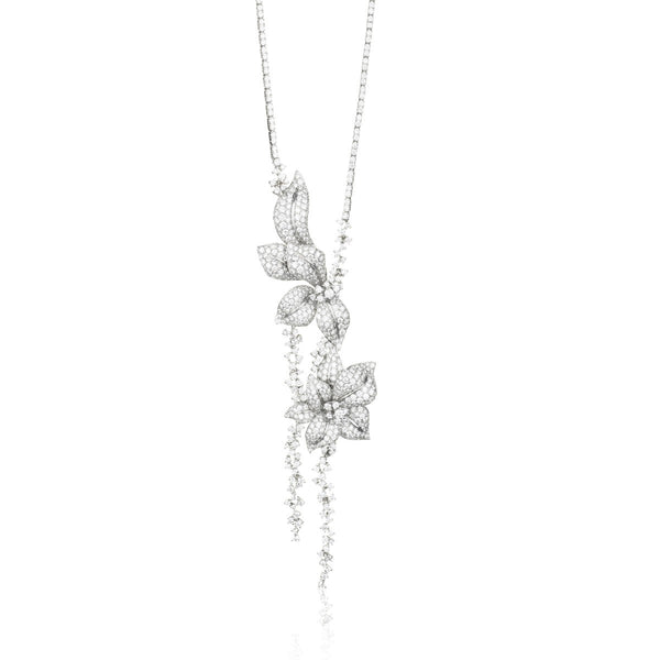 Fleur de Lis Collier with white diamonds from NOA fine jewellery
