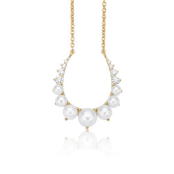Horseshoe Diamond Pendant Yellow Gold from Hannah Strafford Taylor for NOA fine jewellery