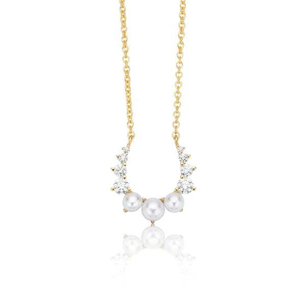 Mini Horseshoe Diamond Pendant Yellow Gold Hannah X NOA mini Hannah Strafford Taylor Jewellery Collection NOA fine jewellery