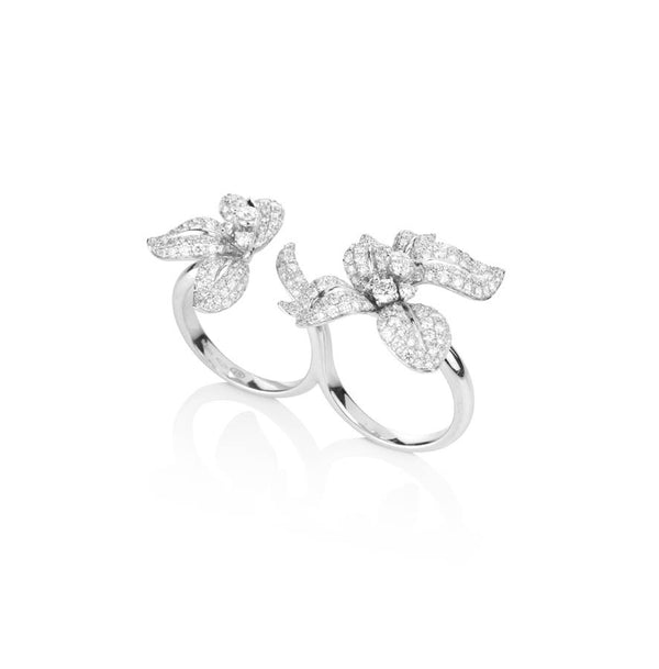 Fleur De Lis Ring, Bianco