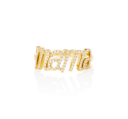 Mama Diamond Ring Yellow Gold