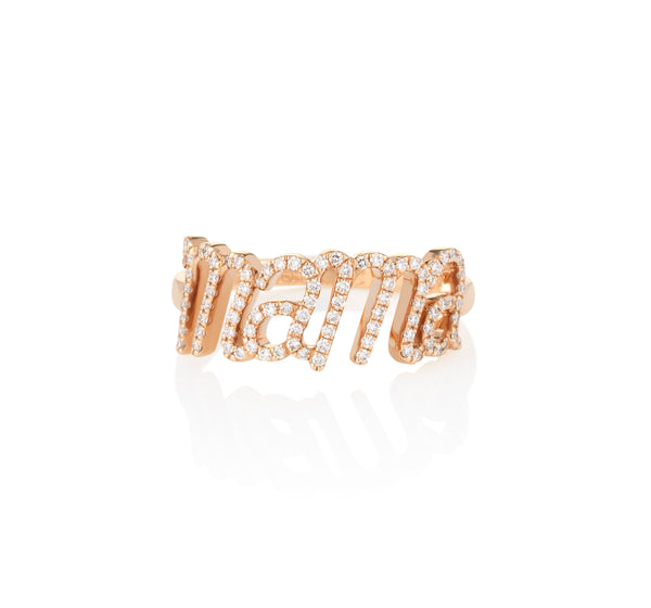 Mama Diamond Ring Rose Gold