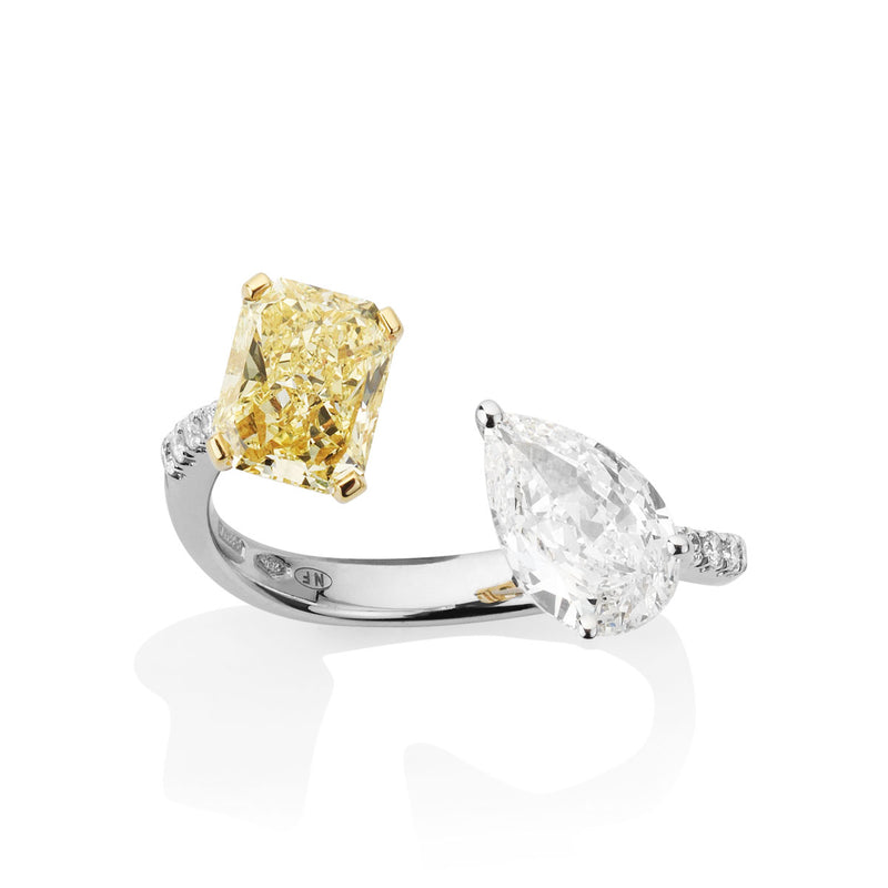 Toi et Moi Yellow Diamond Ring from NOA fine jewellery
