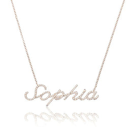 create a personalised diamond name necklace in yellow gold