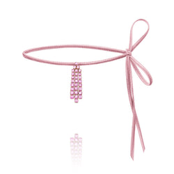 Tatiana X NOA Diamond Ray mini pendant rose gold with pink sapphires