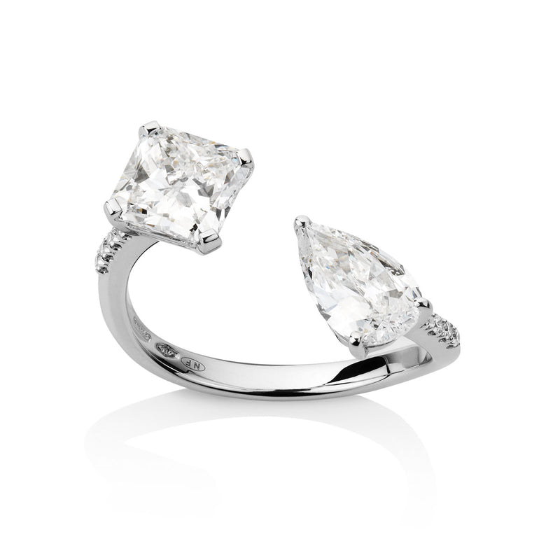 Toi et Moi White Diamond Ring from NOA fine jewellery