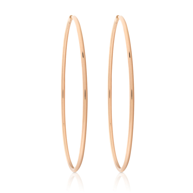 d'Oro Hoops, Rose Gold