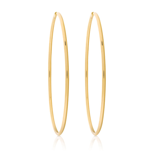 d'Oro large yellow gold hoops from NOA fine jewellery
