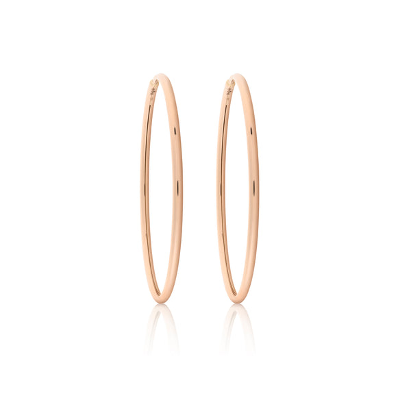 d'Oro Hoops, Small, Rose Gold