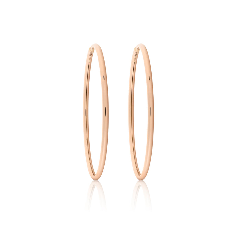 d'Oro Hoops, Small, Rose Gold