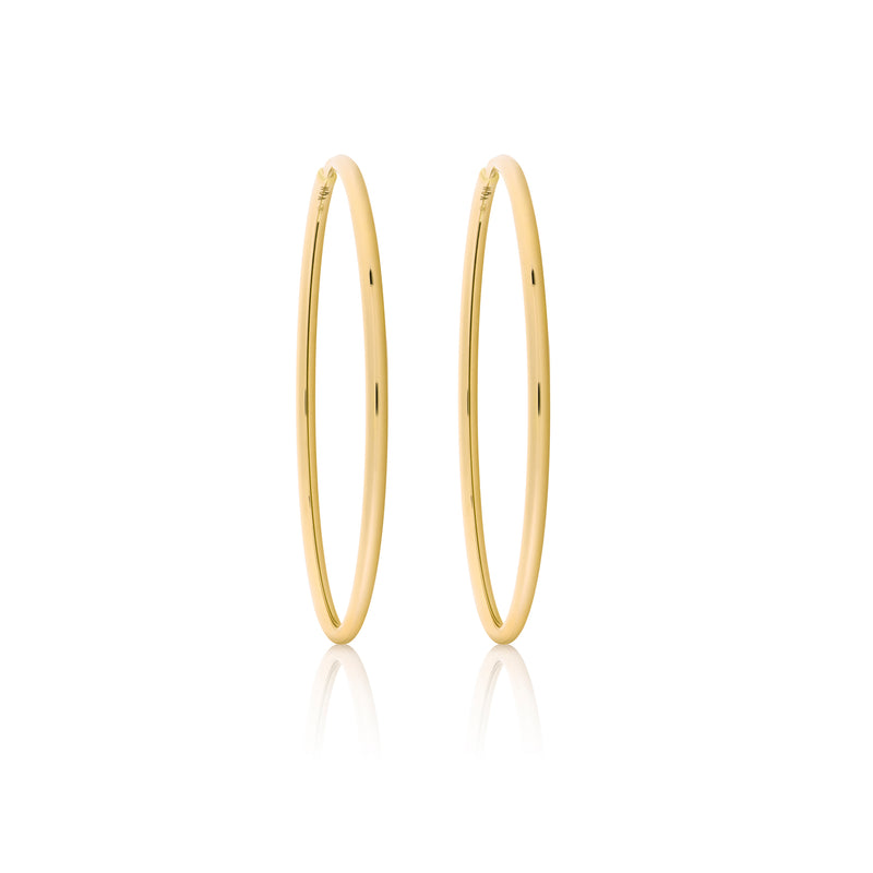 d'Oro Hoops, Small, Yellow Gold