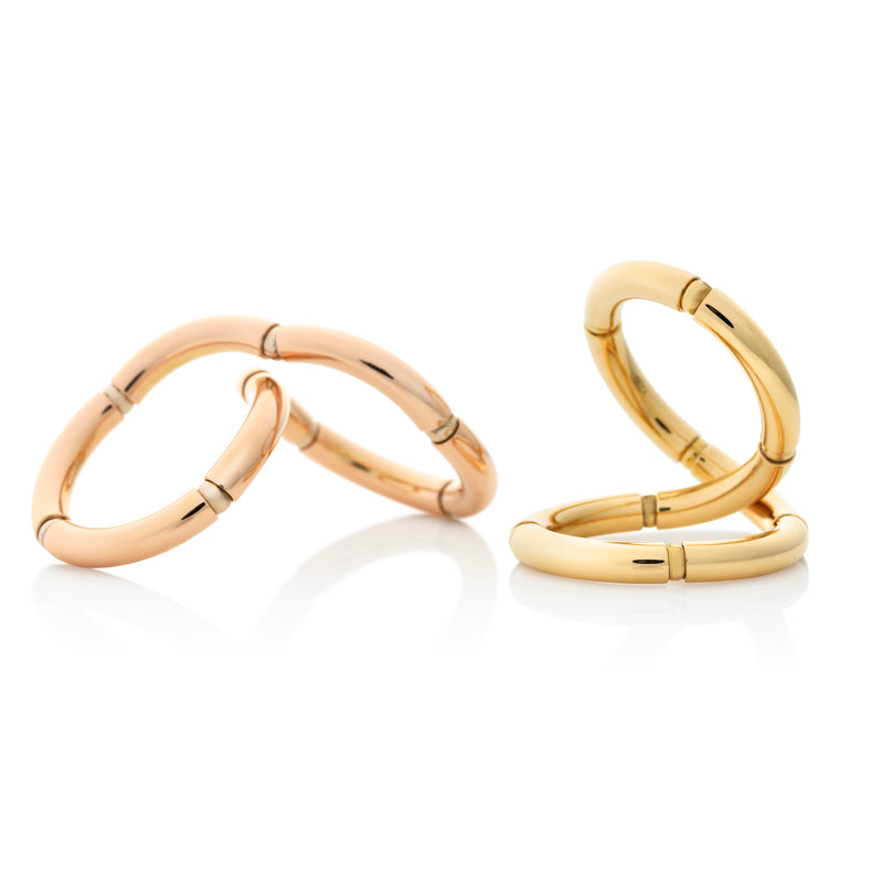 Rose and yellow gold ring with flexible gold from NOA fine jewellery
