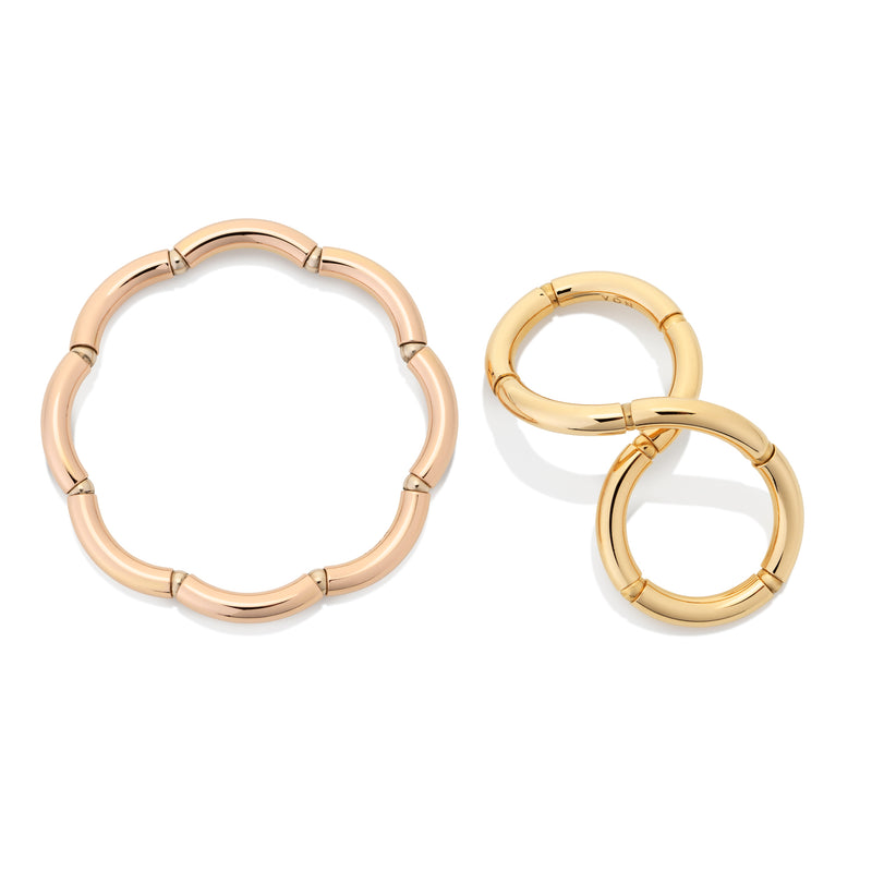 Flexible gold rings from NOA fine jewellery