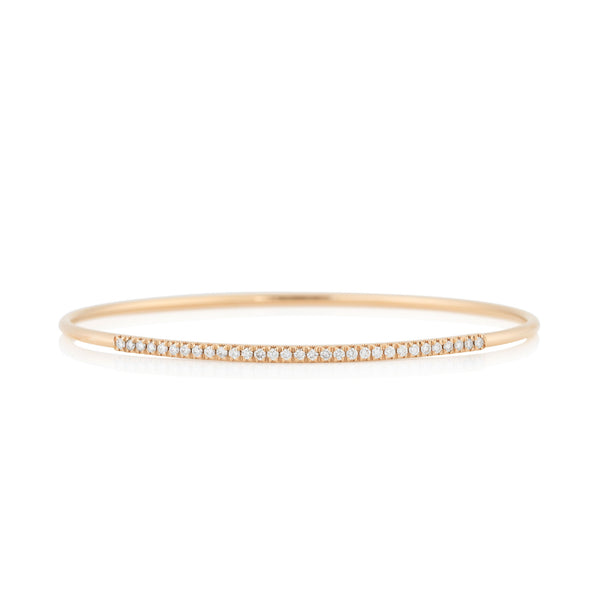 NOA fine jewellery d'Oro Pave Bangle, Rose Gold