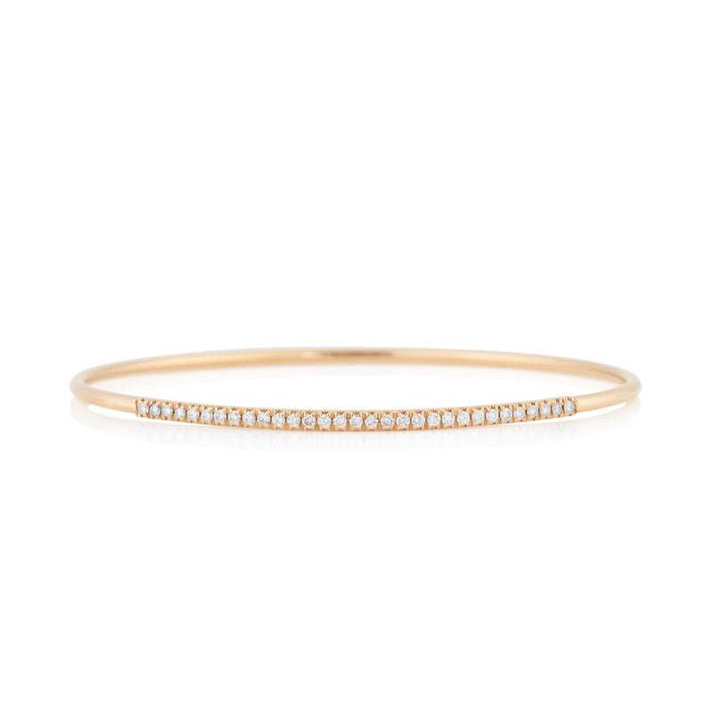 NOA fine jewellery d'Oro Pave Bangle, Rose Gold