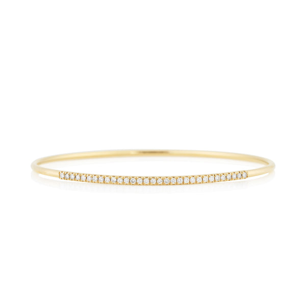 NOA fine jewellery d'Oro Pave Bangle, Yellow Gold