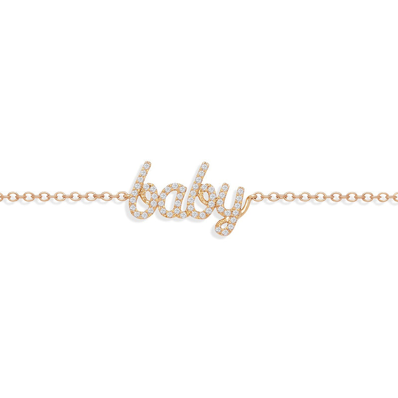 Diamond Baby Bracelet Rose Gold from NOA mini the perfect baby gift