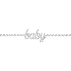 Diamond Baby Bracelet in White Gold from NOA mini