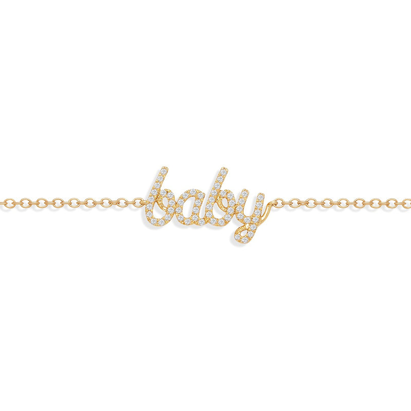 Diamond Baby Bracelet Yellow Gold from NOA mini