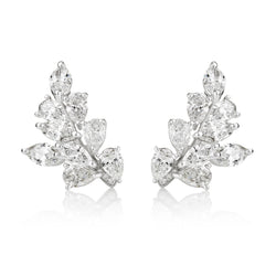 Diamond Cluster Peacock Earrings