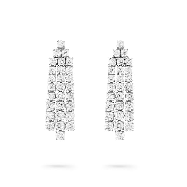 Diamond Ray Mini Diamond Earrings in white gold