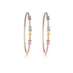 D’Oro Rainbow Hoops, Rose Gold from NOA fine jewellery