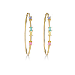 D’Oro Rainbow Hoops, Yellow Gold from NOA fine jewellery