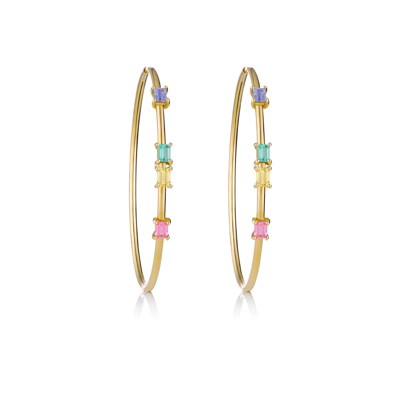 D’Oro Rainbow Hoops, Yellow Gold from NOA fine jewellery