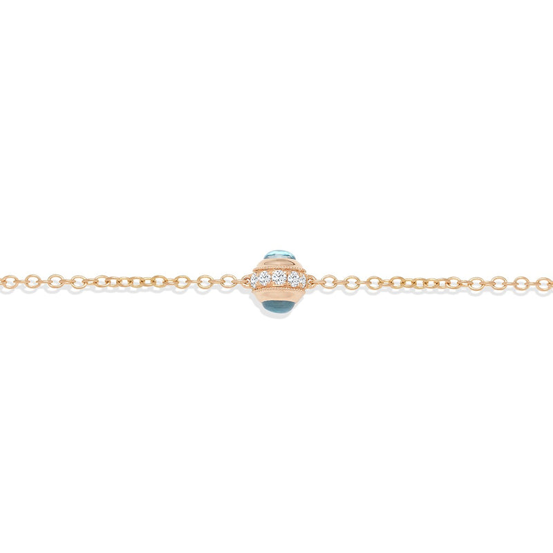 Child's fine jewellery bracelet with the Evil Eye Mini Bracelet in Rose Gold from NOA mini