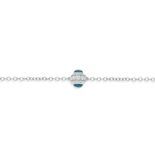 NOA mini Evil Eye Mini Bracelet White Gold the perfect jewellery gift for a baby