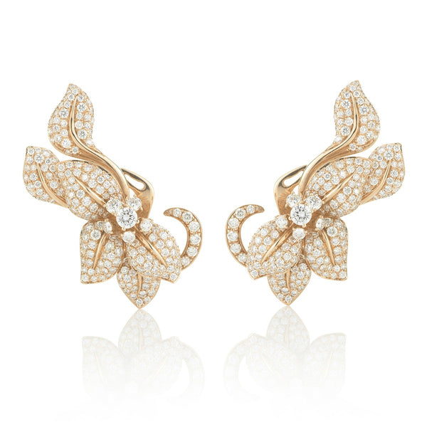 Fleur De Lis Earrings, Rosa