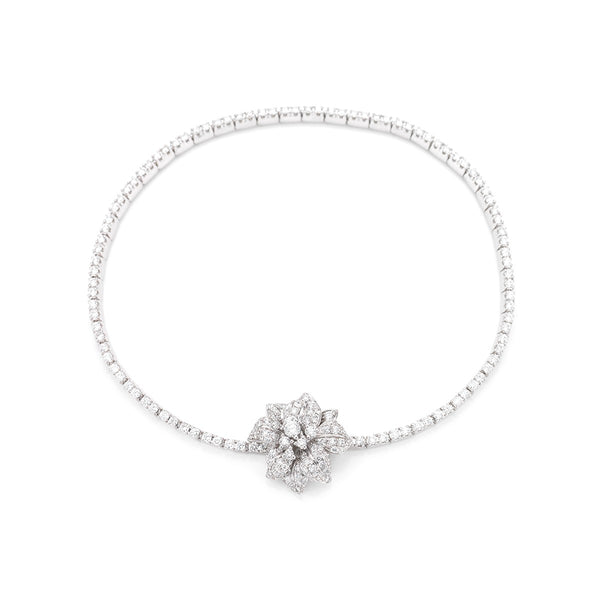 Fleur de Lis diamond and white gold bracelet from NOA fine jewellery