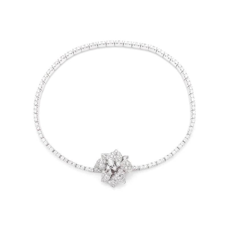 Fleur de Lis diamond and white gold bracelet from NOA fine jewellery