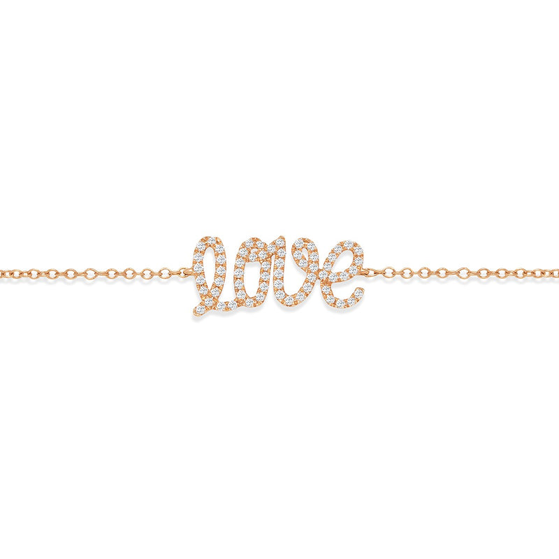 Love Bracelet rose gold and white diamonds from NOA mini