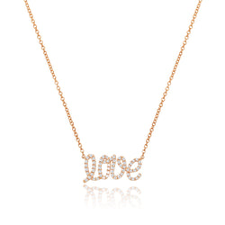 Love Pendant in rose gold and white diamonds from NOA mini