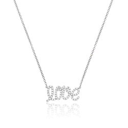 Love Pendant in white gold and white diamonds from NOA mini