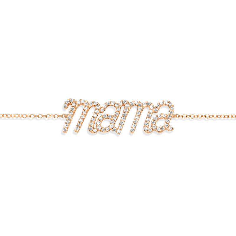 NOA mini Mama Bracelet 18 karat rose gold and white diamonds