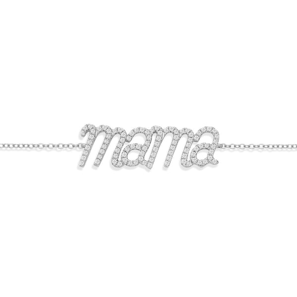 Mama Bracelet white gold and white diamonds from NOA mini