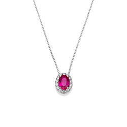 NOA Ruby and Diamond Cluster Pendant