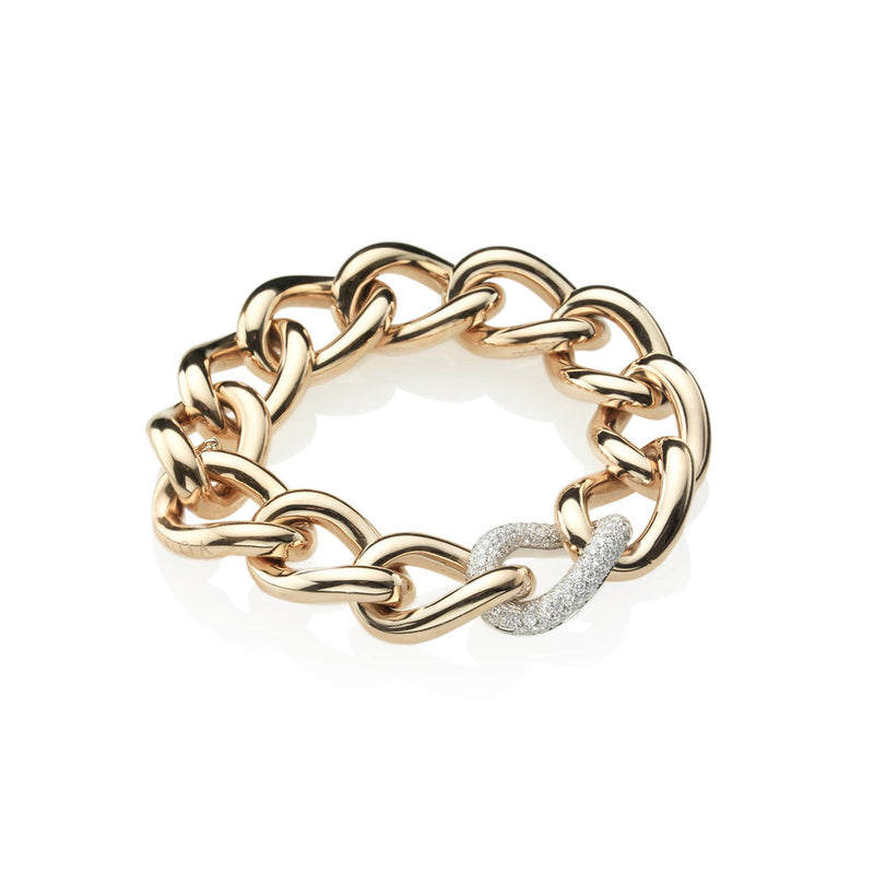 Crossover Link Bracelet in Sterling Silver with Diamonds, 3mm | David Yurman