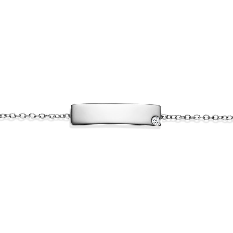 NOA mini personalised name bracelet in 18 karat black gold