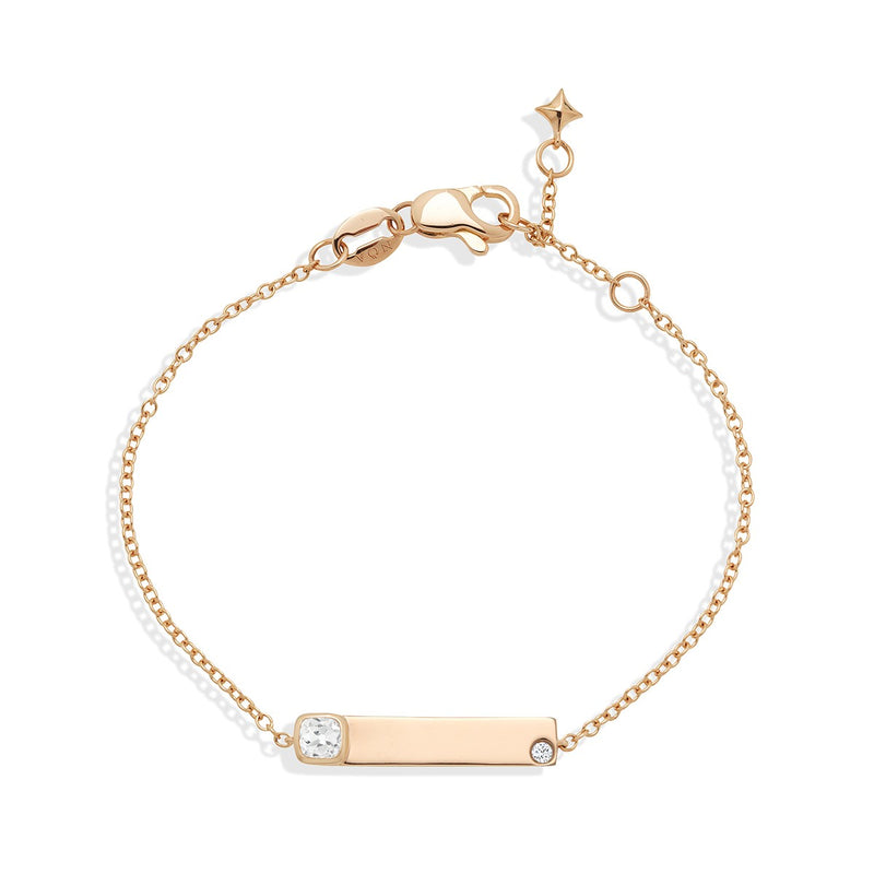 Name Bracelet Rose Gold from NOA mini personalised fine jewellery