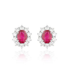 Ruby Diamond Studs
