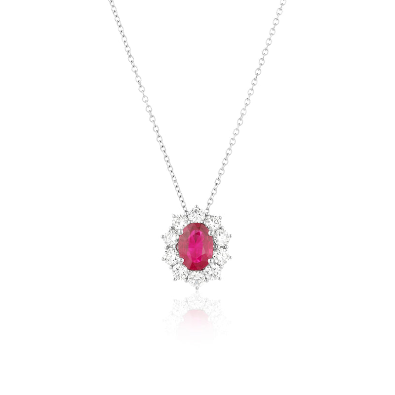 Ruby Diamond Pendant